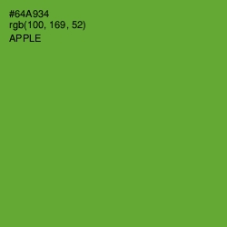 #64A934 - Apple Color Image