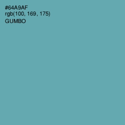#64A9AF - Gumbo Color Image