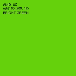 #64D10C - Bright Green Color Image