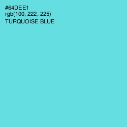 #64DEE1 - Turquoise Blue Color Image