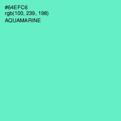 #64EFC6 - Aquamarine Color Image