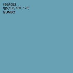#66A0B2 - Gumbo Color Image