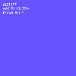 #6753FF - Royal Blue Color Image