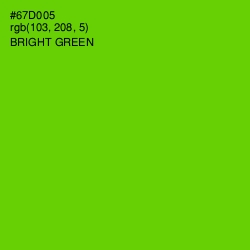 #67D005 - Bright Green Color Image