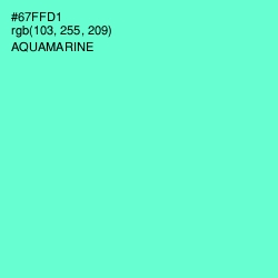 #67FFD1 - Aquamarine Color Image