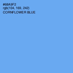 #68A9F2 - Cornflower Blue Color Image