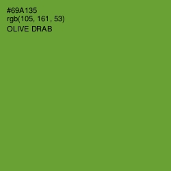 #69A135 - Olive Drab Color Image