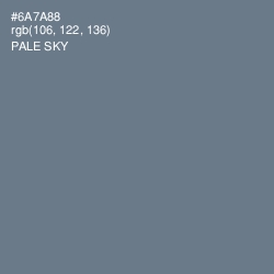 #6A7A88 - Pale Sky Color Image