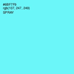 #6BF7F9 - Spray Color Image