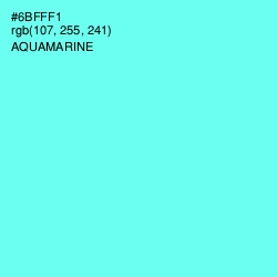 #6BFFF1 - Aquamarine Color Image
