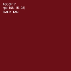 #6C0F17 - Dark Tan Color Image