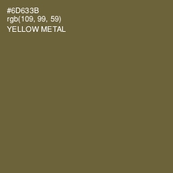 #6D633B - Yellow Metal Color Image