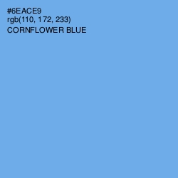 #6EACE9 - Cornflower Blue Color Image