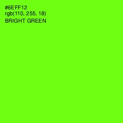 #6EFF12 - Bright Green Color Image