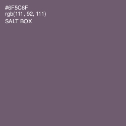 #6F5C6F - Salt Box Color Image