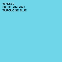 #6FD5E9 - Turquoise Blue Color Image