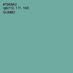 #70ABA2 - Gumbo Color Image