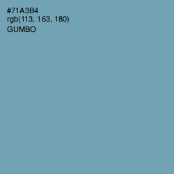#71A3B4 - Gumbo Color Image