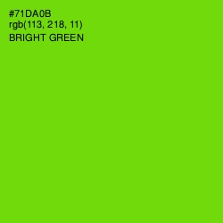#71DA0B - Bright Green Color Image
