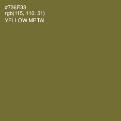 #736E33 - Yellow Metal Color Image