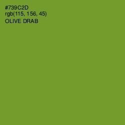 #739C2D - Olive Drab Color Image