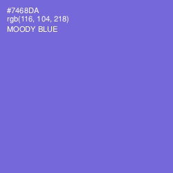 #7468DA - Moody Blue Color Image