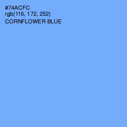#74ACFC - Cornflower Blue Color Image