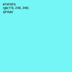 #74F6F6 - Spray Color Image