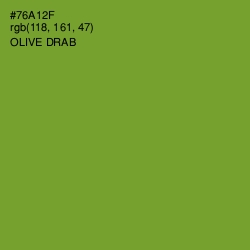 #76A12F - Olive Drab Color Image