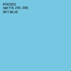 #76C8E2 - Sky Blue Color Image
