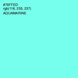 #76FFED - Aquamarine Color Image