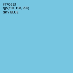 #77C6E1 - Sky Blue Color Image