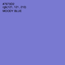#7979D2 - Moody Blue Color Image