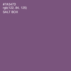 #7A547D - Salt Box Color Image
