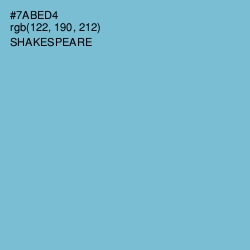 #7ABED4 - Shakespeare Color Image