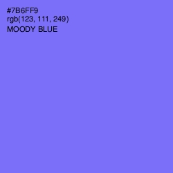 #7B6FF9 - Moody Blue Color Image