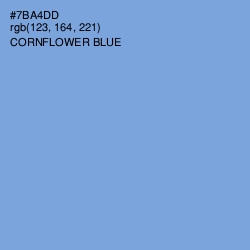 #7BA4DD - Cornflower Blue Color Image