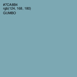 #7CA8B4 - Gumbo Color Image
