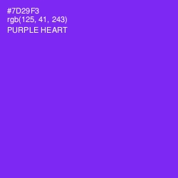 #7D29F3 - Purple Heart Color Image