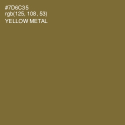 #7D6C35 - Yellow Metal Color Image