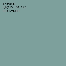 #7DA09D - Sea Nymph Color Image