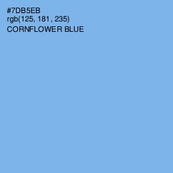 #7DB5EB - Cornflower Blue Color Image