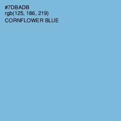 #7DBADB - Cornflower Blue Color Image