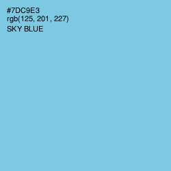 #7DC9E3 - Sky Blue Color Image