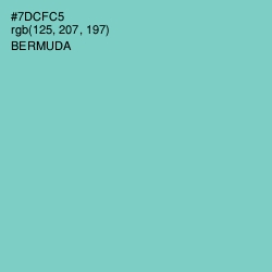 #7DCFC5 - Bermuda Color Image