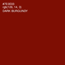 #7E0E03 - Dark Burgundy Color Image