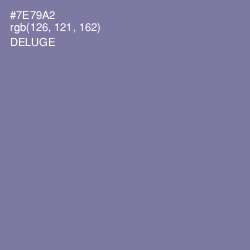 #7E79A2 - Deluge Color Image