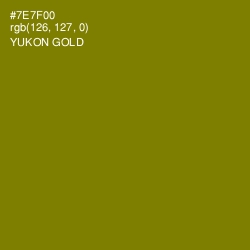 #7E7F00 - Yukon Gold Color Image