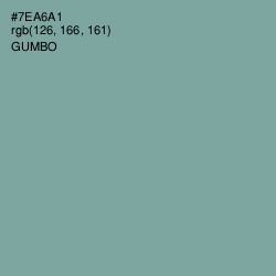 #7EA6A1 - Gumbo Color Image