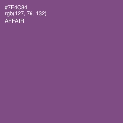 #7F4C84 - Affair Color Image